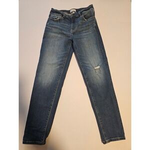 Studio Blue Skinny Jeans Women 27 Blue Medium Wash Distressed Knee Denim